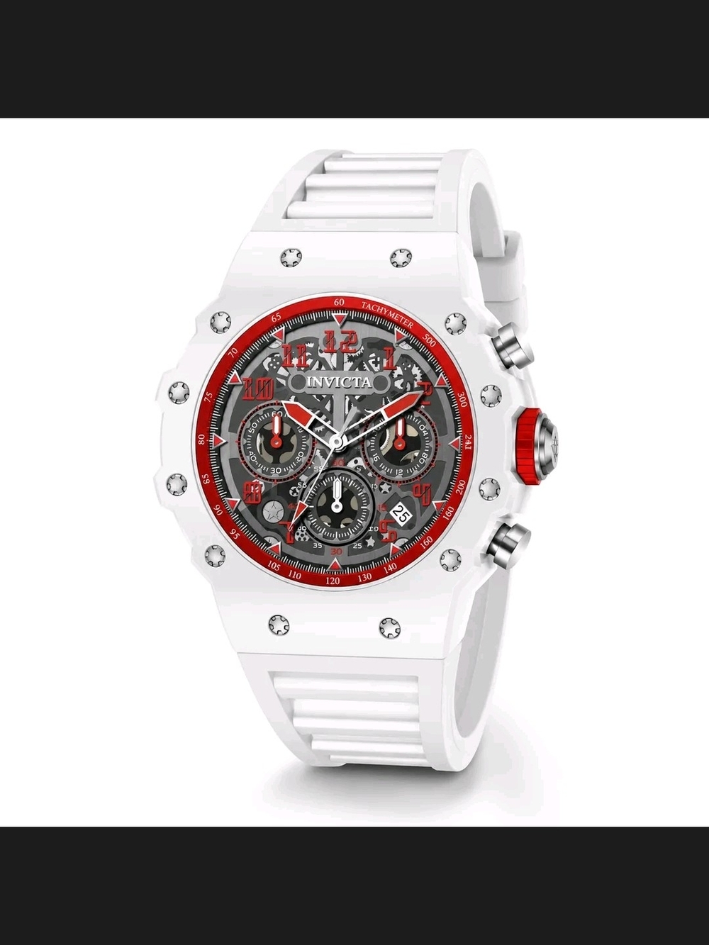 Invicta White and Red Sport Chronograph Watch